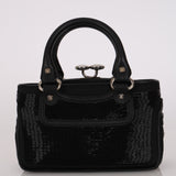 Celine Black Beaded Mini Boogie Bag with Kisslock Pouch