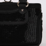 Celine Black Beaded Mini Boogie Bag with Kisslock Pouch