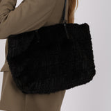 Rare Fendi Mink Zucca FF 1974 Large Roll Tote