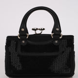 Celine Black Beaded Mini Boogie Bag with Kisslock Pouch