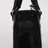 Celine Black Beaded Mini Boogie Bag with Kisslock Pouch