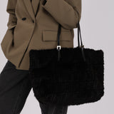 Rare Fendi Mink Zucca FF 1974 Large Roll Tote