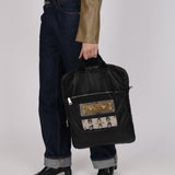 Prada Nappa Metal Plate Stud Logo Tote