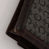 Celine Croc Embossed Macadam Wool Shoulder Bag