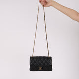 Chanel 2023 Lambskin Woven Chain CC Accordion Single Flap Bag