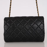 Chanel 2023 Lambskin Woven Chain CC Accordion Single Flap Bag