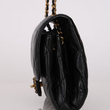 Chanel 2023 Lambskin Woven Chain CC Accordion Single Flap Bag