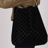 Gucci GG Suede Thin Horsebit Tote with Pouch