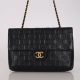Chanel 2003 Lucky Charm Embossed Chocolate Bar Double-Sided Flap