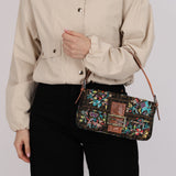 Ultra-Rare Fendi Zucca Lizard Embroidered & Beaded Baguette