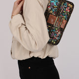 Ultra-Rare Fendi Zucca Lizard Embroidered & Beaded Baguette