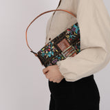 Ultra-Rare Fendi Zucca Lizard Embroidered & Beaded Baguette