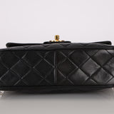 Chanel 1993 Black Lambskin Camera Tassel Bag 24K GP