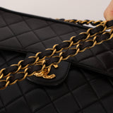 Chanel 1993 Black Lambskin Camera Tassel Bag 24K GP