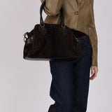 Fendi Zucca Ponyhair Harako Chef de Jour Tote