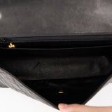 Rare Chanel Medium Classic Single Flap Black Lambskin 1996 24K GP