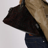 Fendi Zucca Ponyhair Harako Chef de Jour Tote