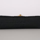 Chanel 1989 Black Satin Coco Shoulder Bag 24K GP