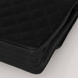 Chanel 1989 Black Satin Coco Shoulder Bag 24K GP
