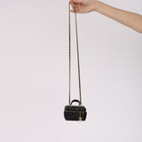 Chanel 2022 Top Handle Zip Around Vanity Case with Chain
