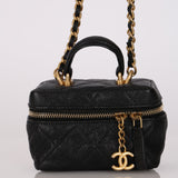 Chanel 2022 Top Handle Zip Around Vanity Case with Chain