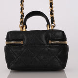 Chanel 2022 Top Handle Zip Around Vanity Case with Chain