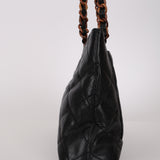 Chanel 2000 CC Quilted Caviar Tortoise Chain Tote