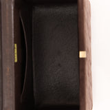 Rare Chanel Tortoise Vanity Bag Brown Suede 1996