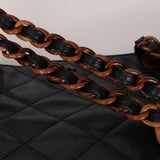 Chanel 2000 CC Quilted Caviar Tortoise Chain Tote