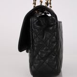 Chanel 2015 Crumpled Caviar Small Flap Bag