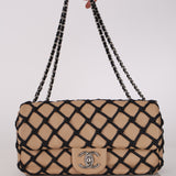 Rare Chanel 2011 Saint-Tropez Canebiers Medium Single Flap