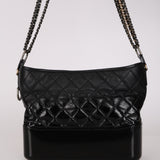 Chanel 2018 Black Ombre Dipped Medium Gabrielle Hobo