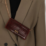 Hermès 2004 Rouge H Niloticus Crocodile Bearn Long Wallet GHW
