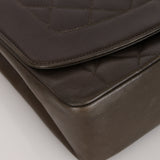 Ultra-Rare Chanel 1996 Deep Olive Lambskin Medium Diana Bag 24K GP