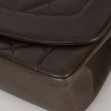 Ultra-Rare Chanel 1996 Deep Olive Lambskin Medium Diana Bag 24K GP