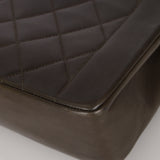 Ultra-Rare Chanel 1996 Deep Olive Lambskin Medium Diana Bag 24K GP