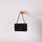 Rare Chanel 1997 Grosgrain Medium Classic Double Flap Bag 24K GP