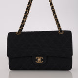 Rare Chanel 1997 Grosgrain Medium Classic Double Flap Bag 24K GP