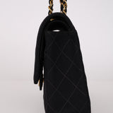 Rare Chanel 1997 Grosgrain Medium Classic Double Flap Bag 24K GP