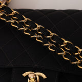 Rare Chanel 1997 Grosgrain Medium Classic Double Flap Bag 24K GP