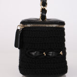 Chanel 2021 Quilted Lambskin & Crochet Small Vanity Case With Chain