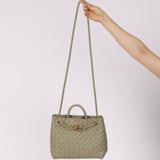 Bottega Veneta Travertine Small Andiamo Bag