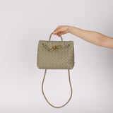 Bottega Veneta Travertine Small Andiamo Bag