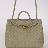 Bottega Veneta Travertine Small Andiamo Bag