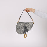 Dior 2021 Reverse Toile de Jouy Medium Saddle Bag