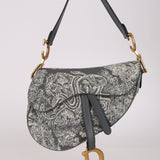 Dior 2021 Reverse Toile de Jouy Medium Saddle Bag