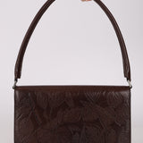 Bottega Veneta Chocolate Embossed Shoulder Bag