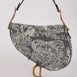 Dior 2021 Reverse Toile de Jouy Medium Saddle Bag