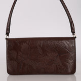 Bottega Veneta Chocolate Embossed Shoulder Bag