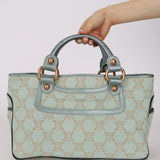 Celine Teal Macadam Lamé Small Boogie Bag